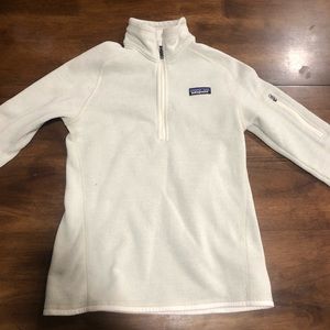 Cream quarter zip Patagonia sweater. Size small. $40 obo